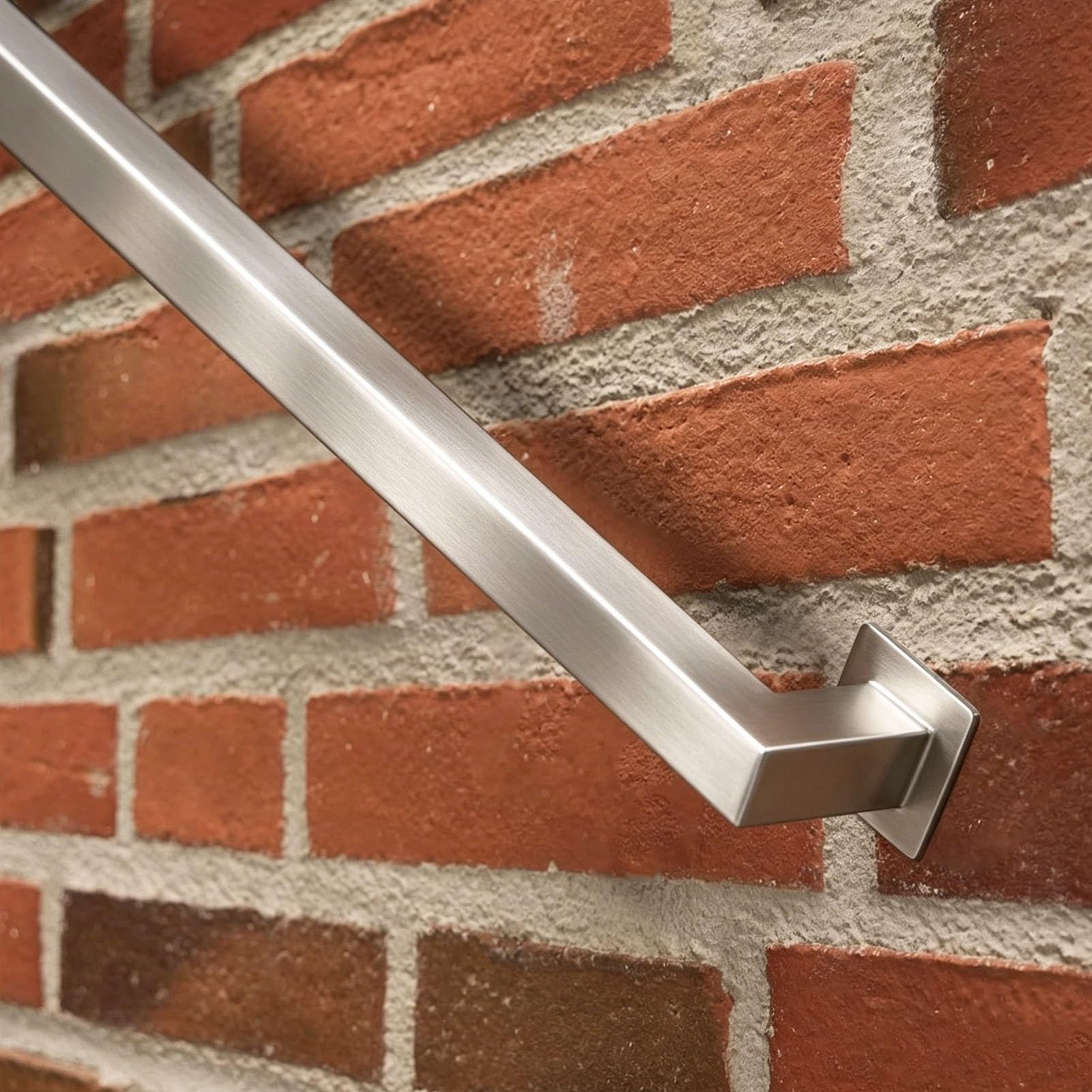 Junvstor Stair Railing Indoor - Handrails For Stairs, Stainless Steel Staircase Hand Rails/Modern Wrought Iron Grab Bar, Industrial Wall Mounted Handrail Outdoor For Loft Porch Deck(17ft/510cm)