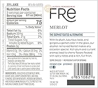 Vista 2 de FRE Vino Tinto Merlot, Sin Alcohol, Botella de Vino de 750 ml