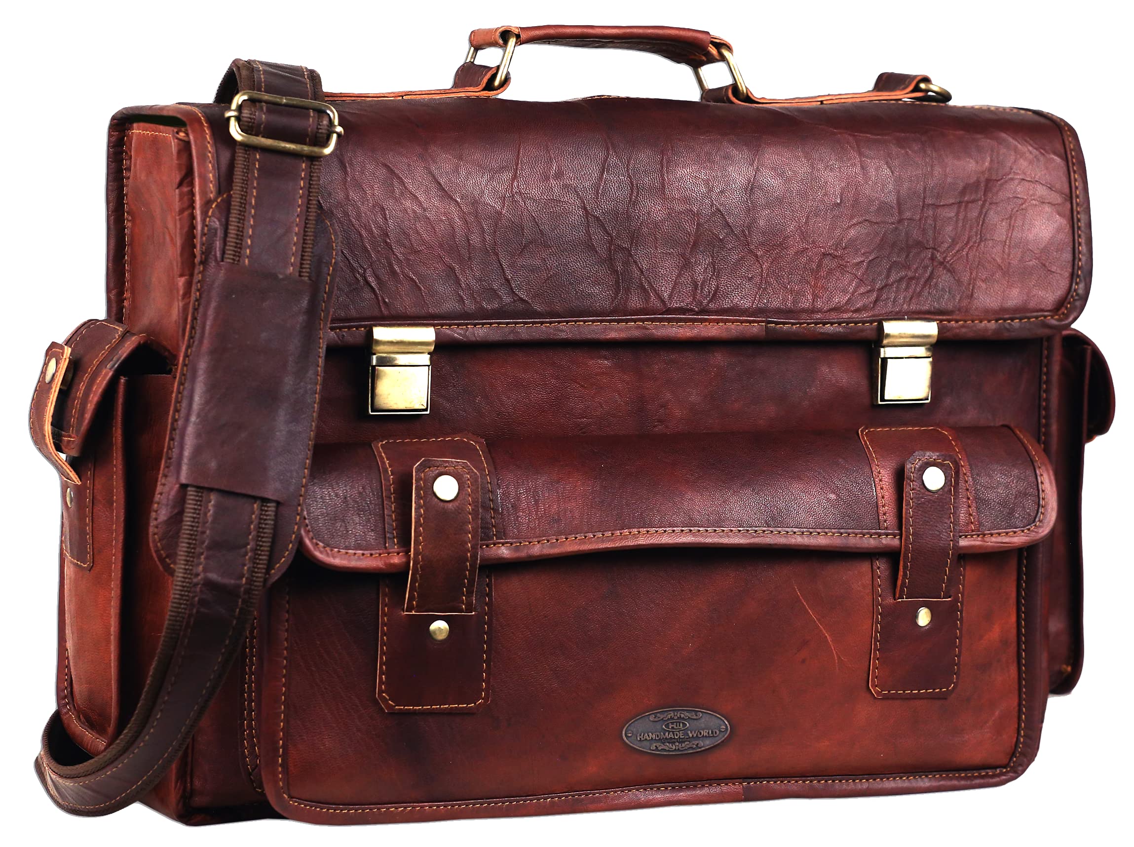 Briefcase Handmade World Leather Messenger Bag Handmade World
