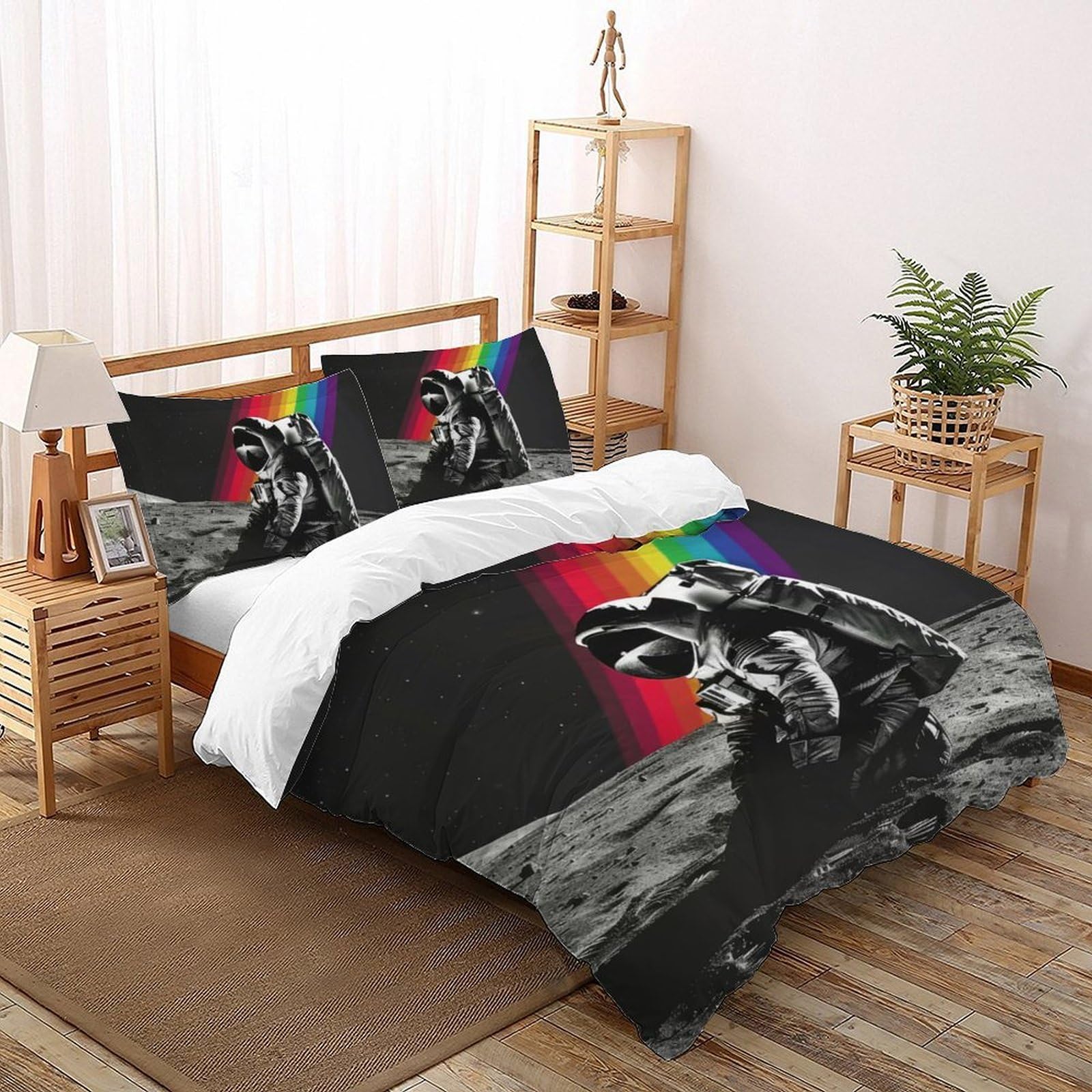Housse de couette facile à changer 200x200 pour lit double d'enfant actif