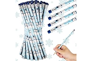 Whaline Winter Pencils Snowman Erasers