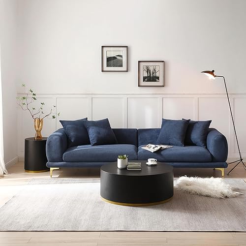 Miniatura 24 de Mesa de centro rústica marrón para sala de estar, mesas centrales rectangulares, moderna y elegante mesa de cóctel de madera para oficina en casa -