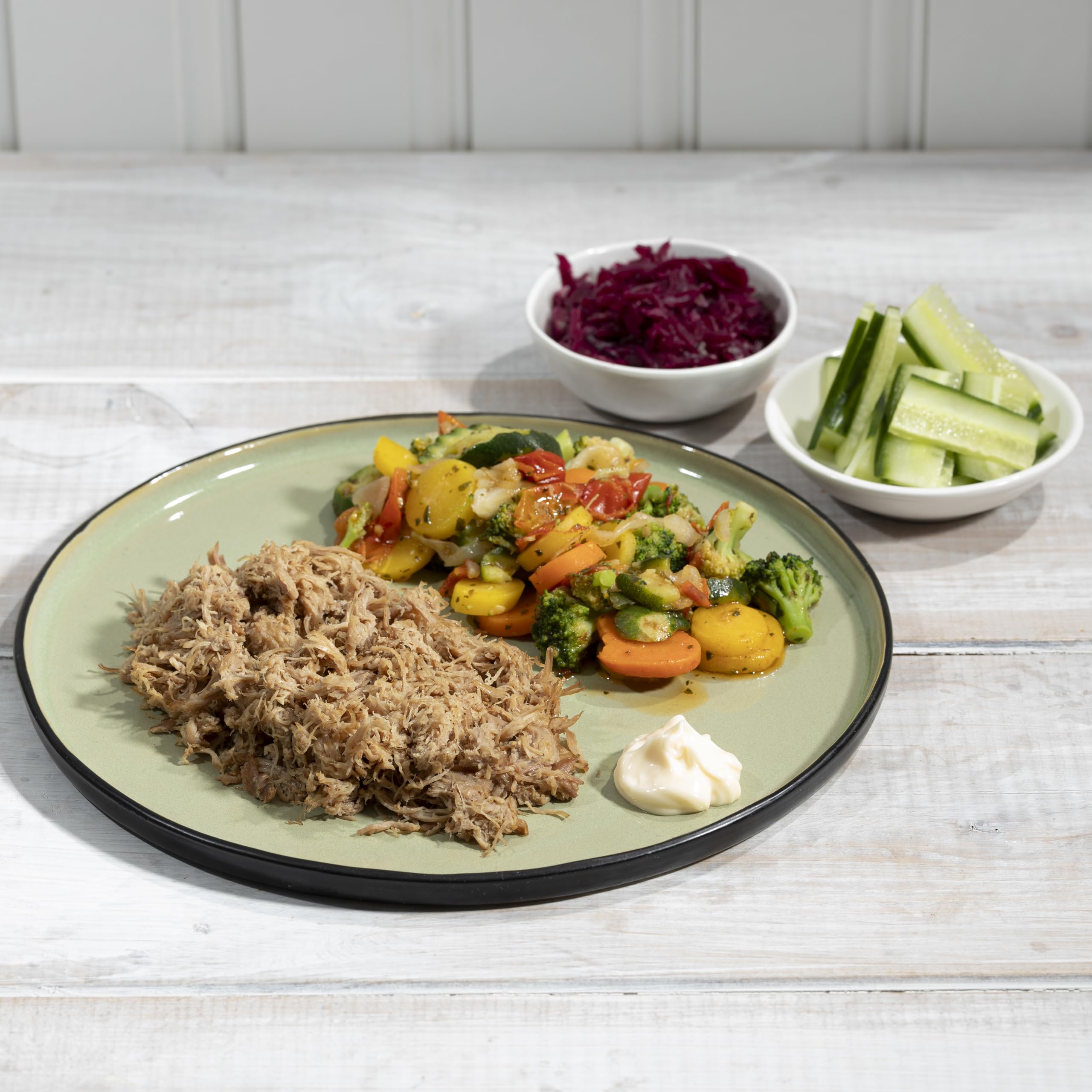 LANDPERLE Pulled Duck ca. 500g | gezupftes Entenfleisch für Pulled Duck Burger | vorgegart im eigenen Saft | ohne künstliche Zusatzstoffe Geschmacksverstärker u. Konservierungsstoffe (1)