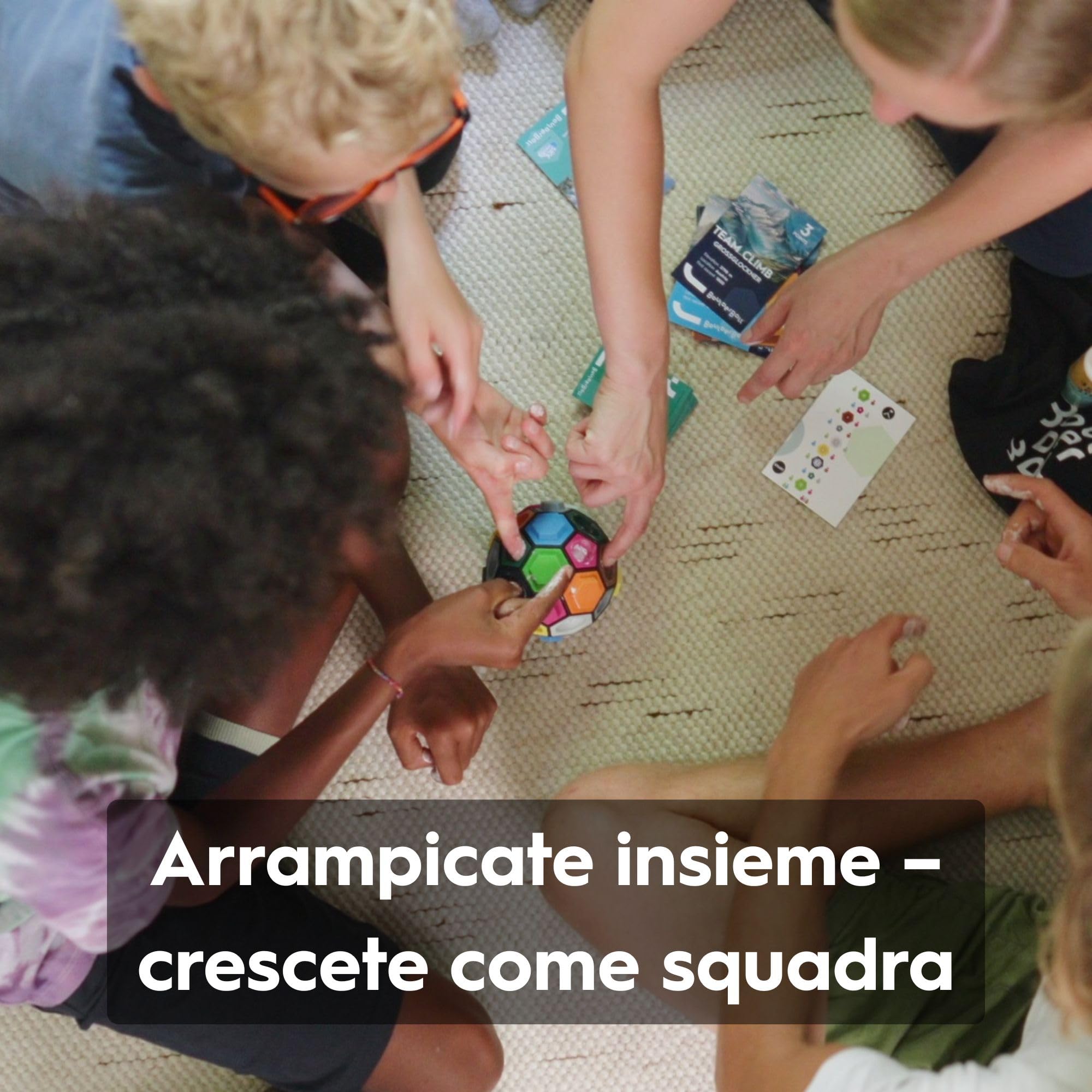 BOULDERBALL Team Climb – Cooperative Team & Skill Game (14+) - Teamwork, Concentrazione e Pensiero Strategico - Per Adolescenti e Adulti - Made in Italy