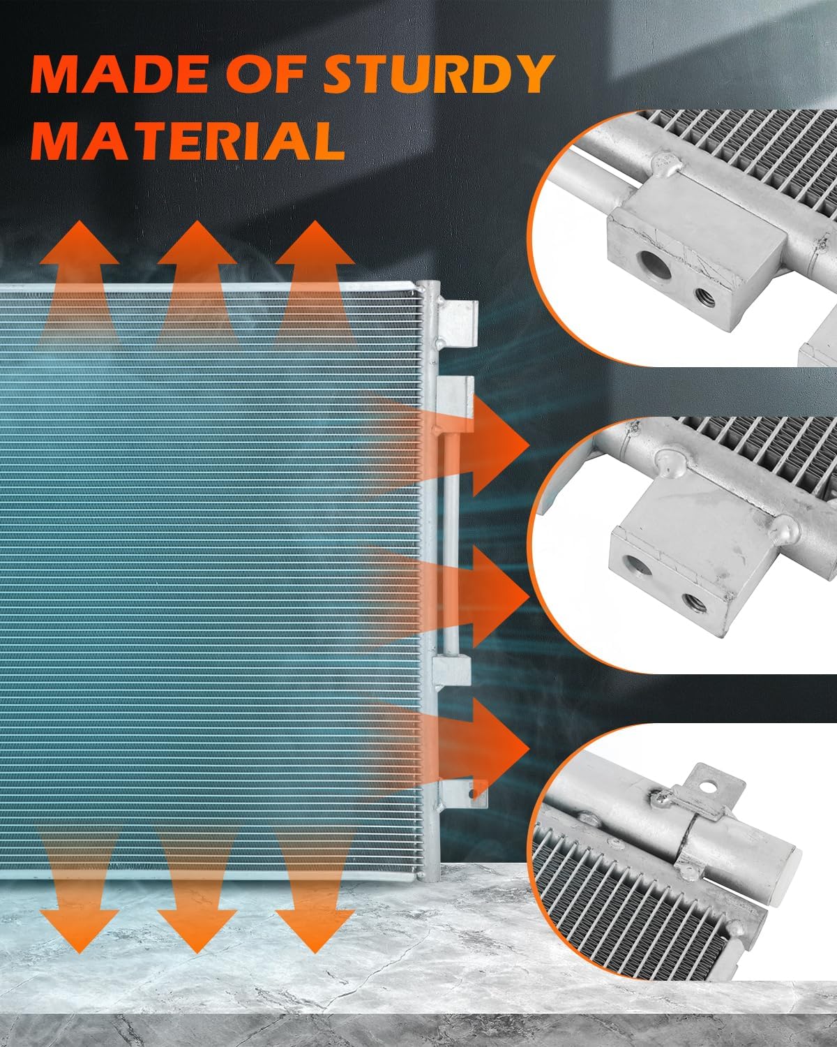 OCPTY A/C AC Condenser Compatible with 2017-2022 for Chrysler for Pacifica | 2020-2022 for Chrysler for Voyager, Replace 30036, 68217320AB, 68339992AA, 68339992AB, CH3030263, CH3030266 Condensers