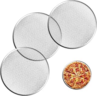 3 Pcs 12 Inch Pizza Screen, Aluminum Alloy Round Pizza Pan