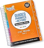 hand2mind Guided Phonics + Beyond Unit 2 Decodable Books: CVC Readers for Kindergarten, Science of Reading Phonics for Beginning Readers & Teachers