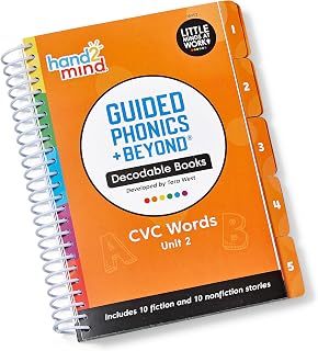 hand2mind Guided Phonics + Beyond Unit 2 Decodable Books: CVC Readers for Kindergarten, Science of Reading Phonics for Beginning Readers & Teachers