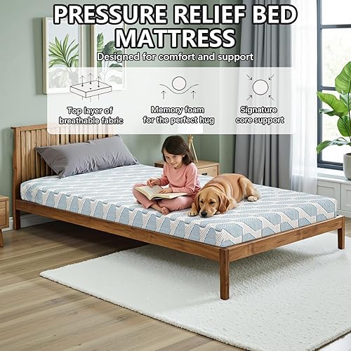 Miniatura 6 de Colchón, colchón de espuma viscoelástica refrescante, colchón de cama en una caja para aliviar la presión y espuma de gel para dormir fresco y funda