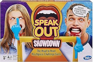 Speak Out Party Game with Mouthpieces & Challenge Phrases