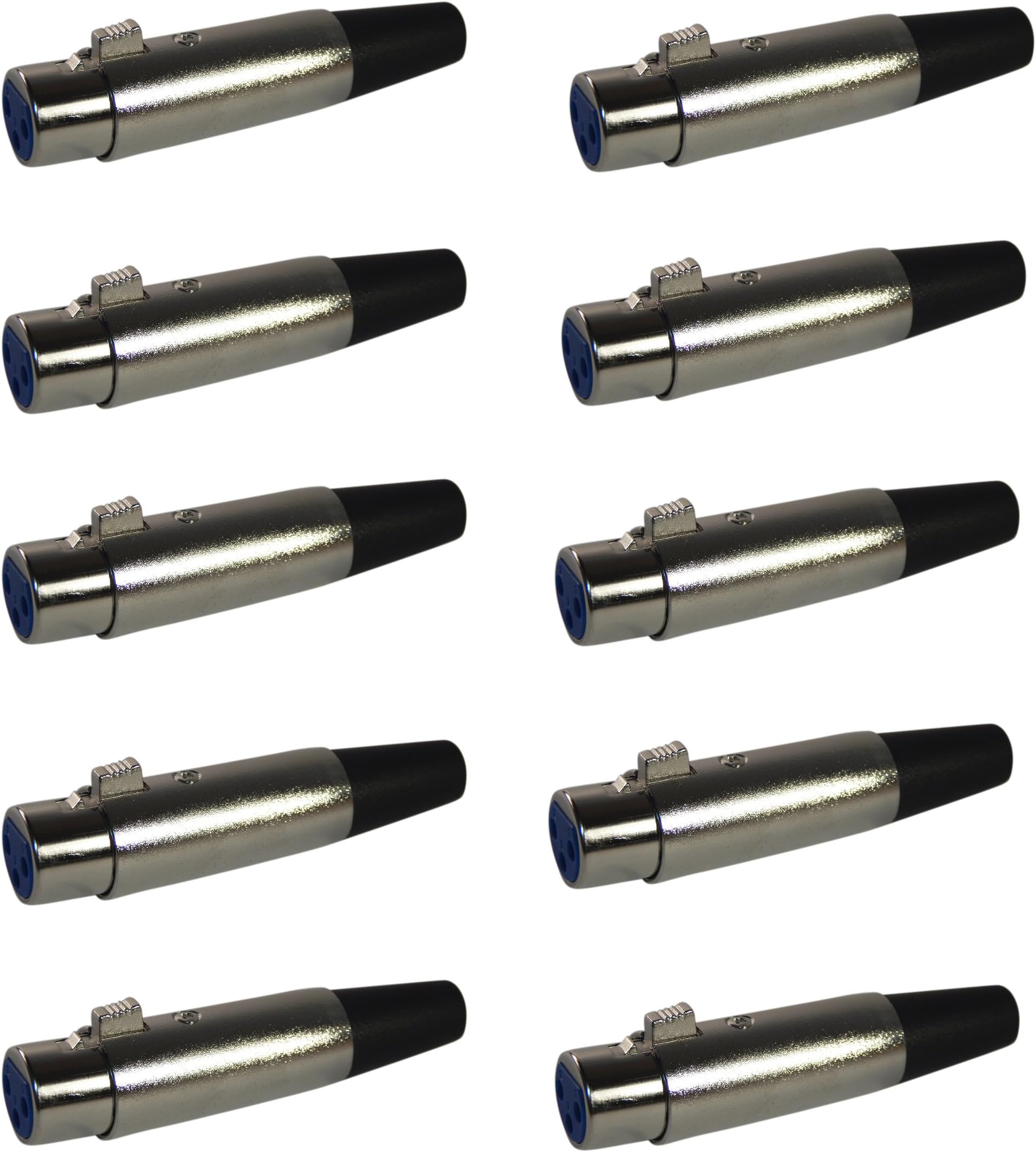 Wire Your Own Solder Type XLR Female Connector, 10 Pack