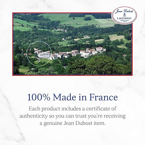 Miniatura 4 de Jean Dubost Laguiole - Juego de queso de 3 piezas, asas negras, acero inoxidable resistente al óxido, incluye bandeja de madera, fabricado en Francia