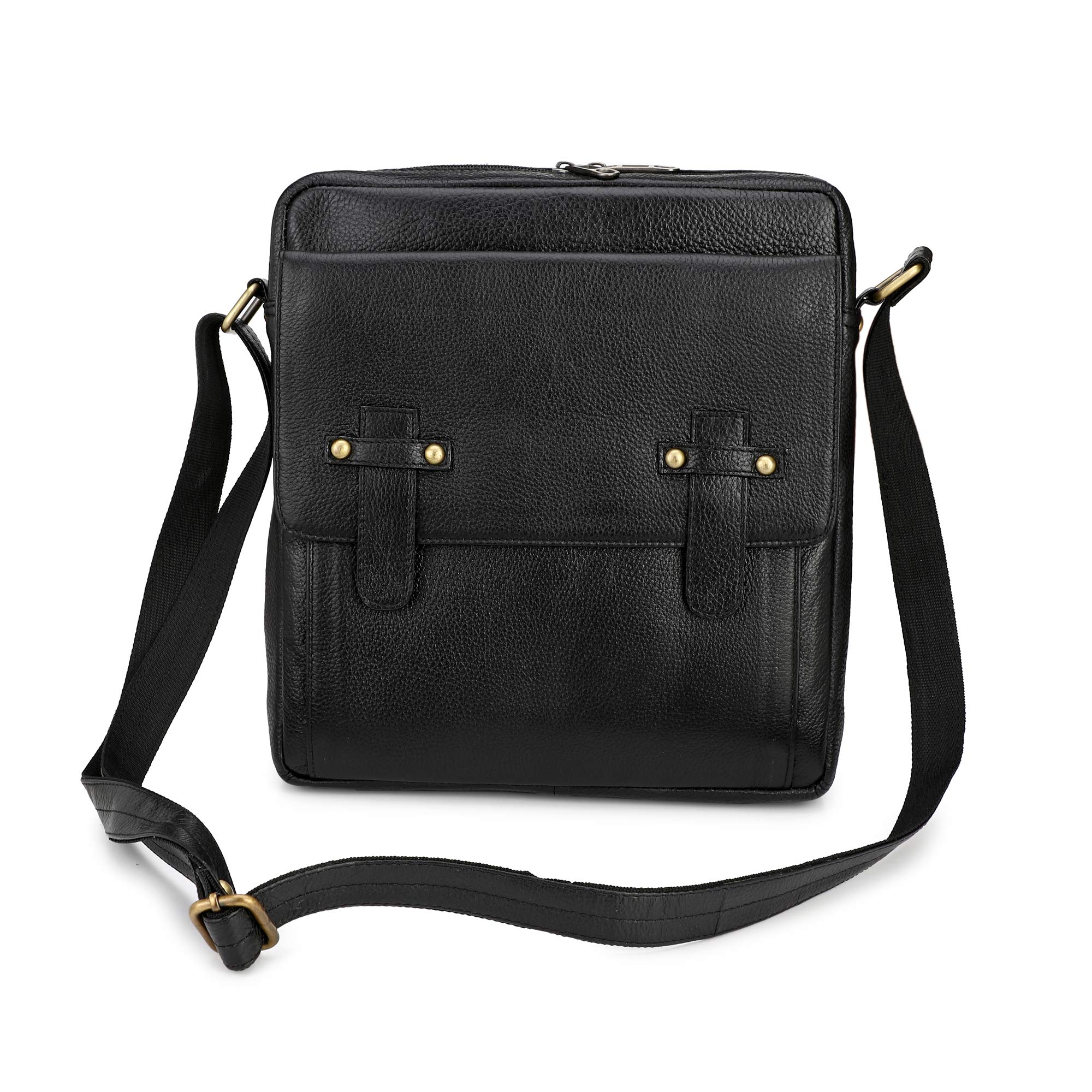 Genuine Leather Crossbody Sling Bag for Women (Black)