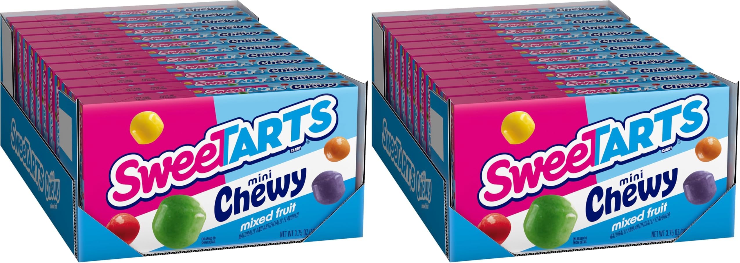 Mini Chewy Candy, 3.75 Ounce Theater Candy Boxes (Pack of 24)