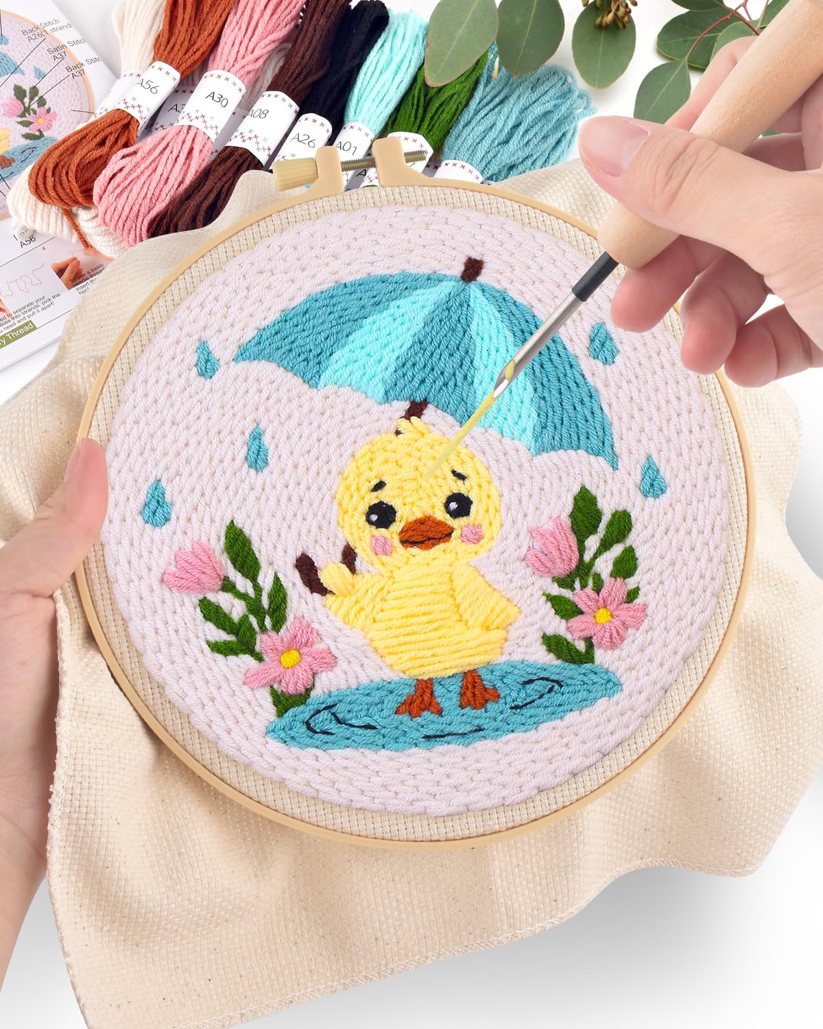 Beginner Punch Needle Kit - DIY Embroidery Art -5