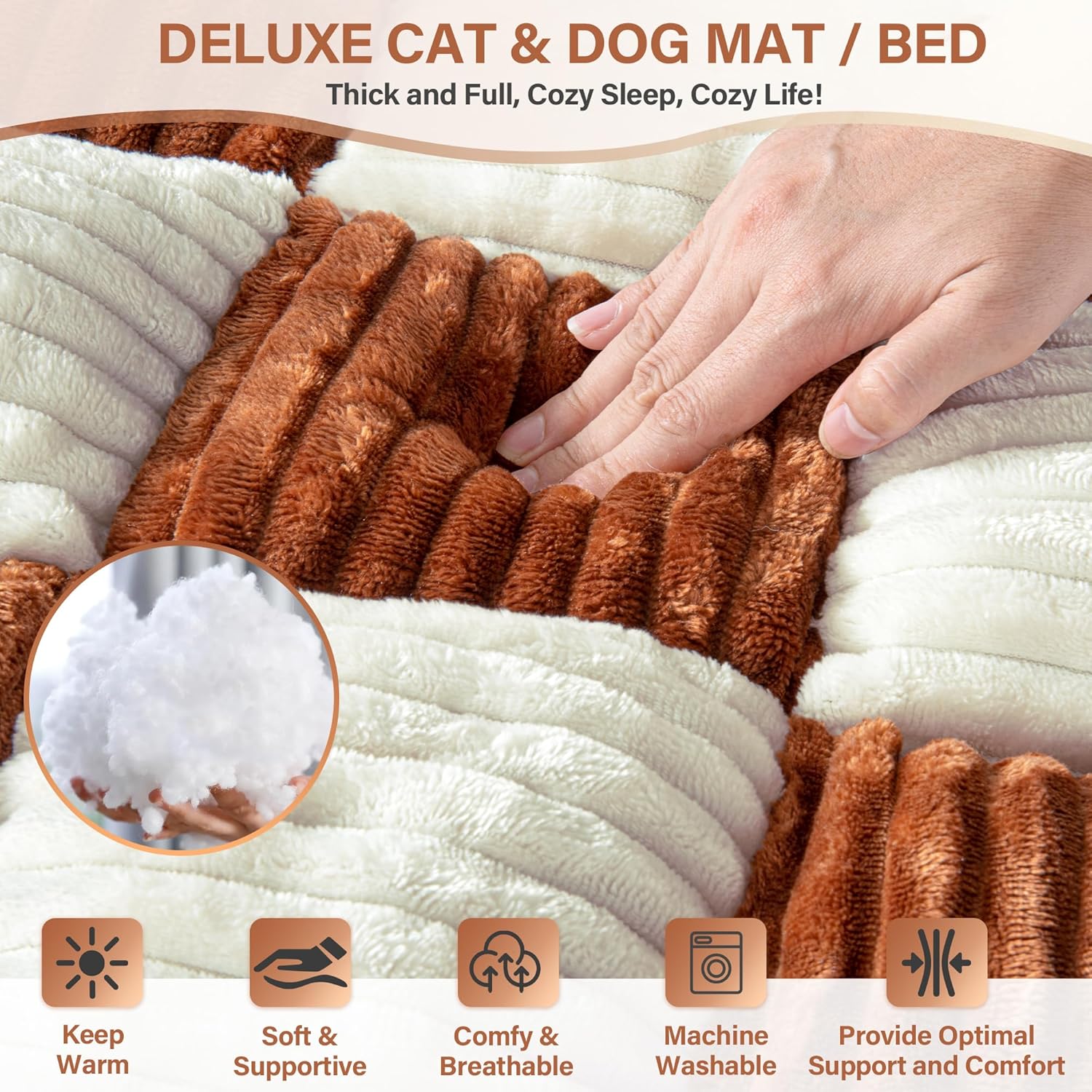 review Dog Beds Large Sized Dog Couch Waterproof Dog Bed Washable Dog Pet Bed with Removable Cover & Nonskid Bottom & Waterproof Lining Large Dog Bed Sofa Anti-Slip Pet Sleeping Mat 36 x 24 x 3 Inch