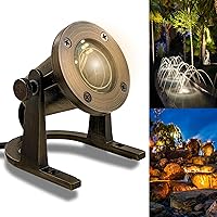 Vista 10 de Luz subacuática 113 luces LED sumergibles de latón macizo con bombilla LED 7WMR16 para luces de estanque herméticas brillantes de larga duración