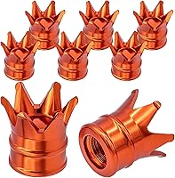 Vista 29 de 4 piezas tapas de vástago de válvula de neumático con corona, con anillo de goma, tapa de válvula de aire de neumático de plástico con núcleo