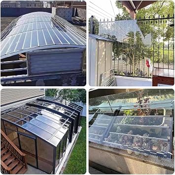 1mm Clear Polycarbonate Roofing Sheets, Transparent Acrylic Plastic Sheet, Roof Insulation Panels, Easy to Bend and Cut, UV Resistant Replacement Panels,WL-1.22x2m