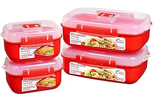 Sistema Microwaveable Containers with Locking Clips
