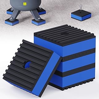4 PCS Heavy Duty Anti Vibration Pads 2"x2"x7/8" with 3/8" Pre-Drilled Holes