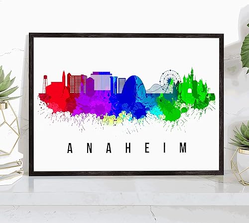 Vista 118 de Póster de Fargo Skyline Dakota del Norte, pintura de paisaje urbano de Dakota del Norte, póster de Fargo Dakota del Norte, impresión de paisaje