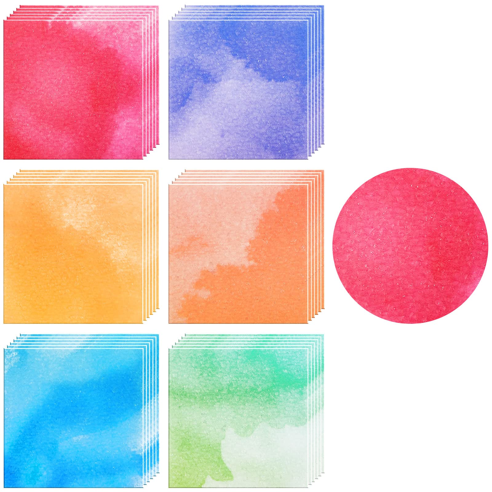 36 Pieces Anxiety Sensory Stickers Colorful Fidget Textured Strips Toys Anti Stress Tactile Rough Sensory Strips Adhesives Anxiety Relief for Adults Teens Desk Classroom (Watercolor Style)