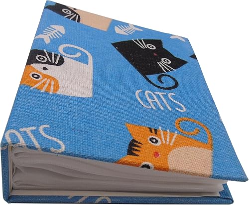 Miniatura 6 de Álbum de fotos pequeño para niños, 100 bolsillos, estantería de 4 x 6 pulgadas, álbum de fotos de bebé, cubierta de lino deslizante para la familia