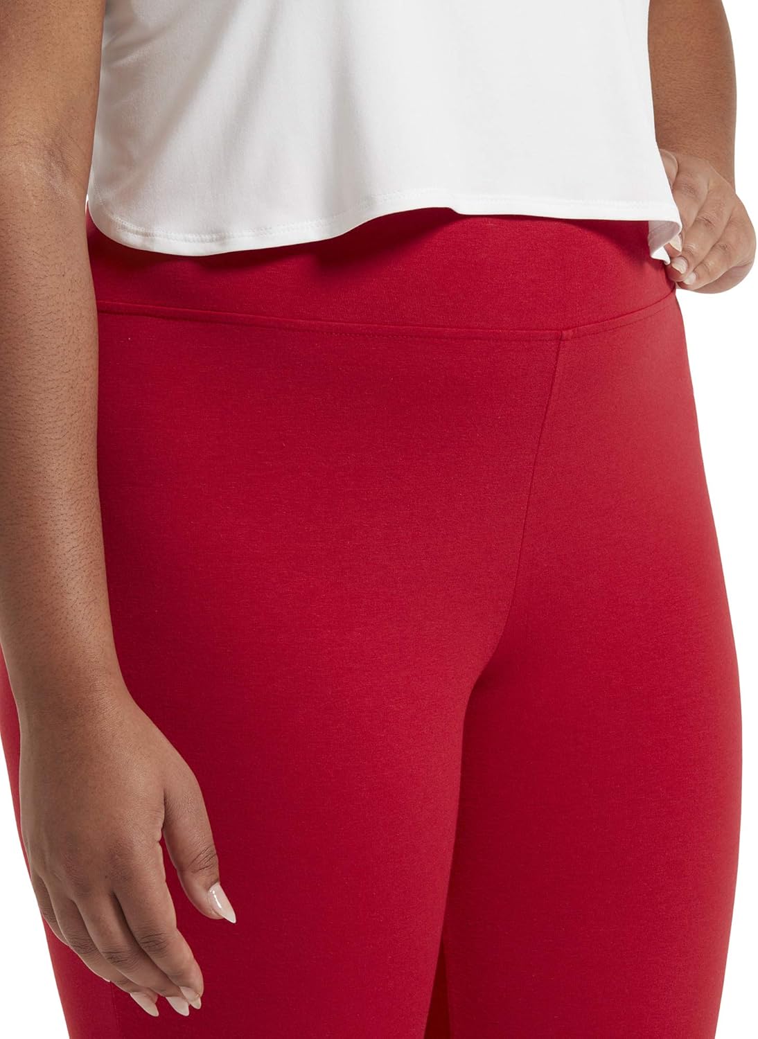 No Nonsense Women's Cotton Blackout Capri Legging at  Women’s Clothing store