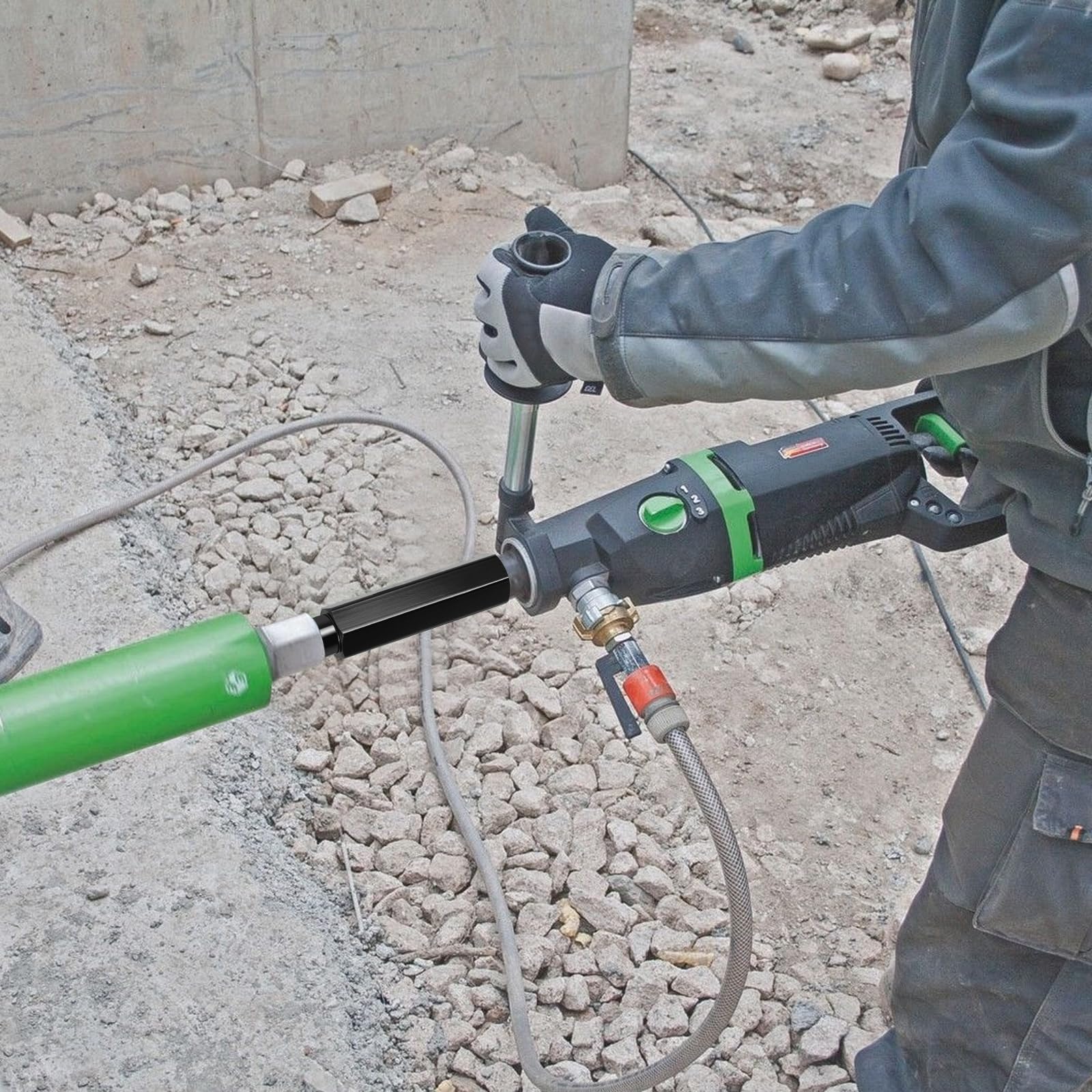 CPROSP Estensione per Corona Diamantata 1 1/4 UNC 300 mm, Prolunga per Carotatrice, Prolunghe per Trapano 1 1/4, Lunghezza Della Filettatura 250 mm