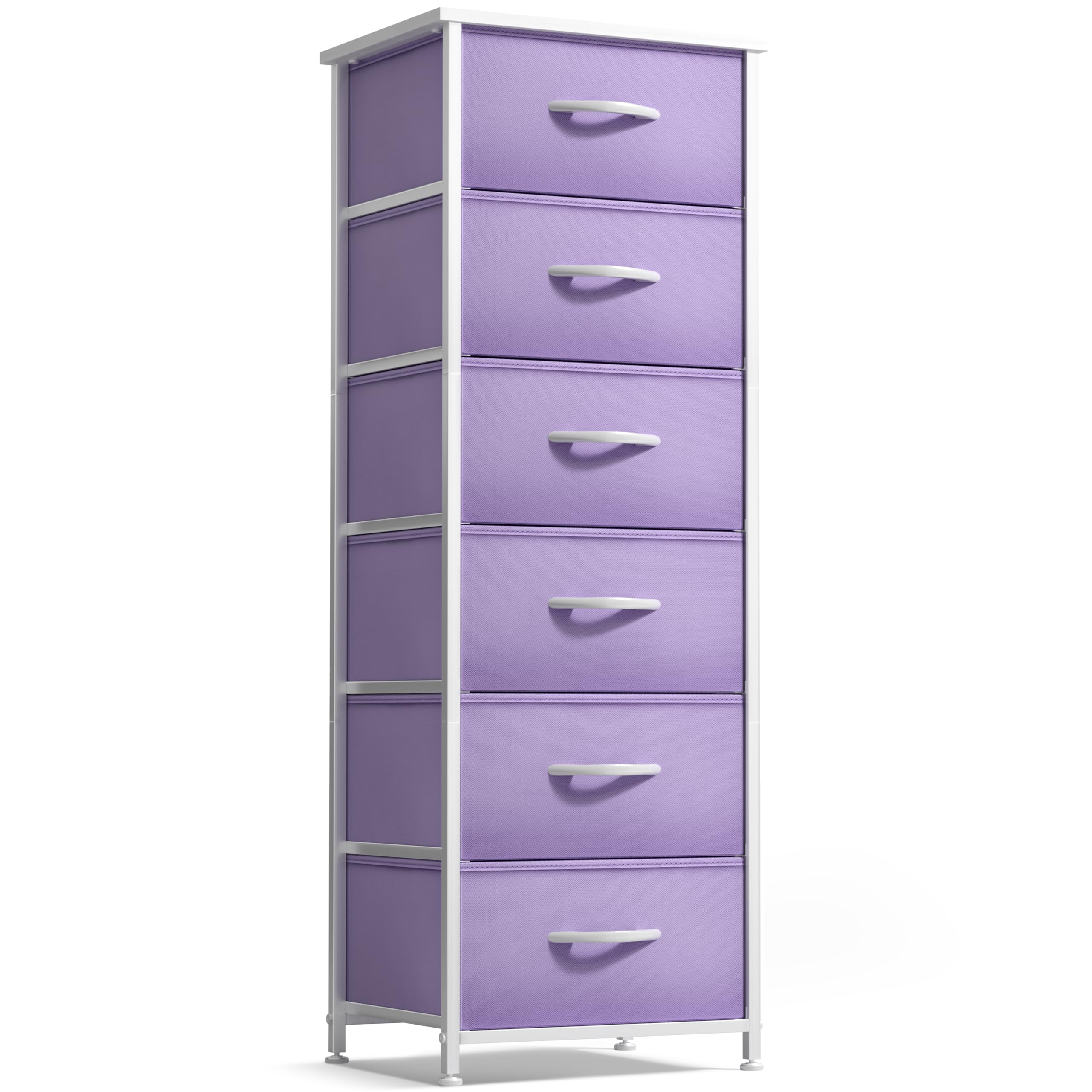 Sorbus Dresser for Kids Bedroom, Fabric Drawers (6 Drawer, Purple)