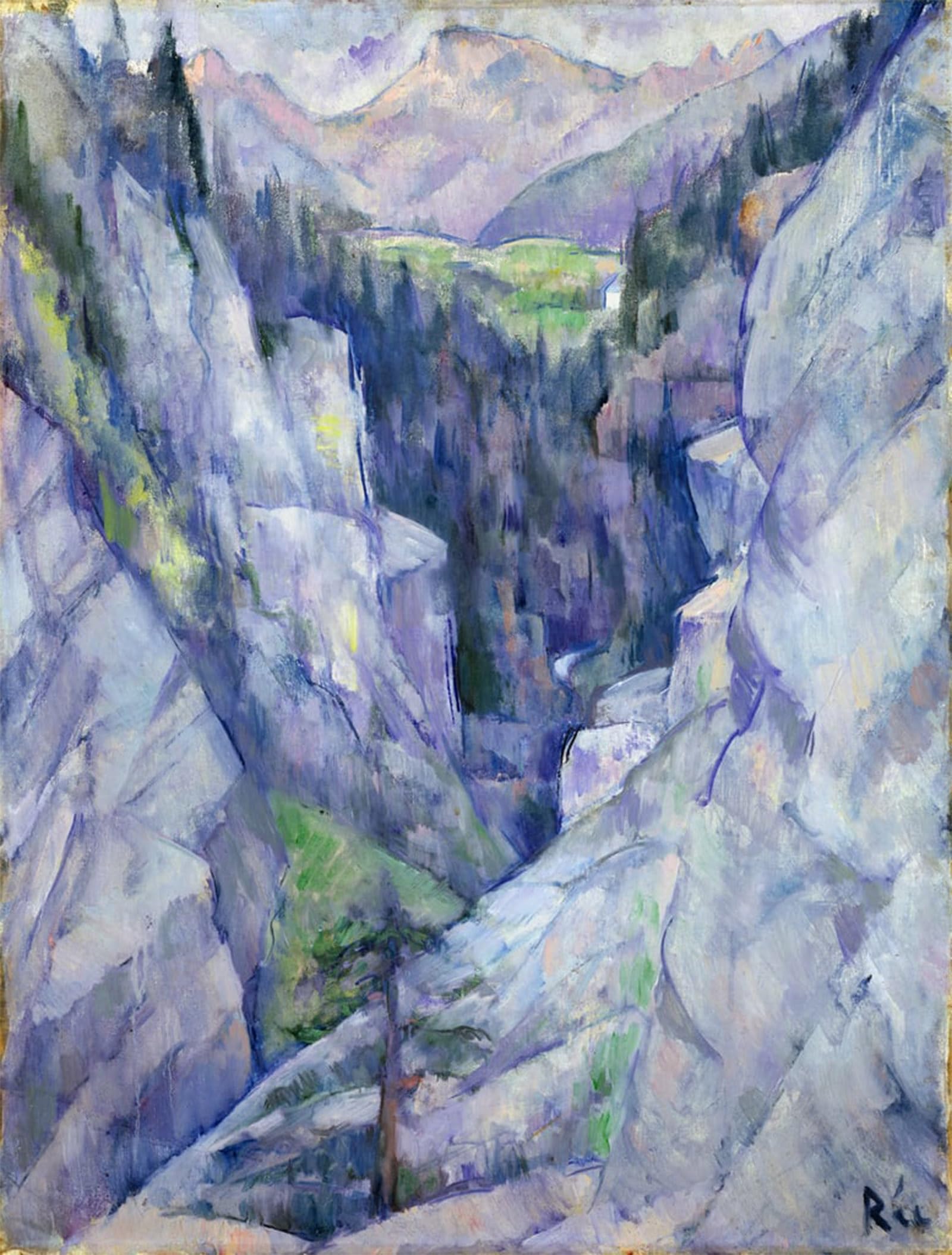 ARTXLXXBN Famous Prints Artwork Pictures Poster Painting Art Ravine At Pians by Anita Ree Artwork Landscape Pictures for Home Decor 60x90cm