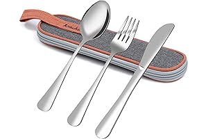 Dorm-Ready Silverware Set with Travel Case: Utensils for College Essentials