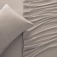 Vista 44 de Great Bay Home Cotton Jersey Knit Twin Sheet Set - Ultra-Soft, Stretchy, Heathered Melange Denim Blue Bed Sheets - Cozy, Soft T-Shirt Sheet &