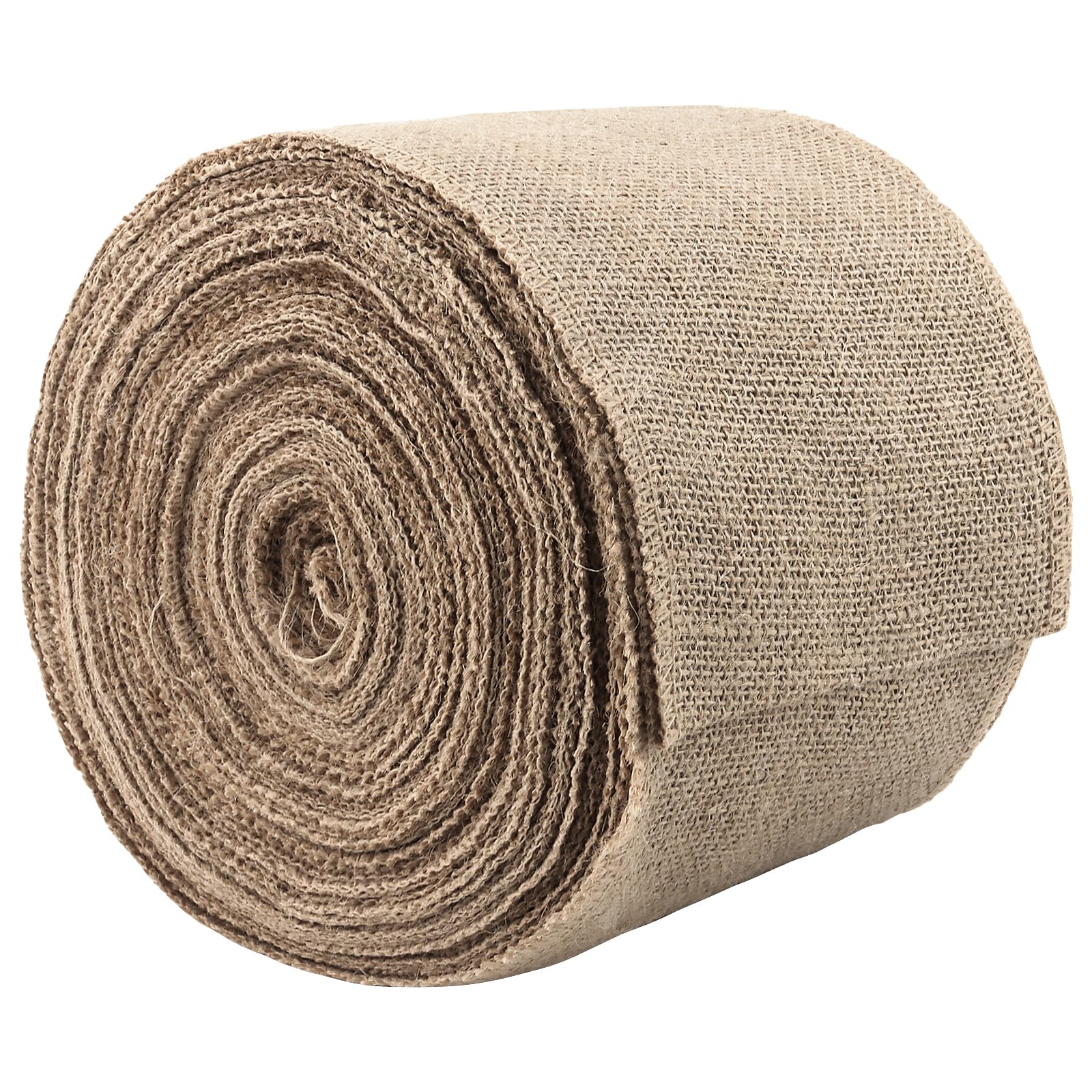 ZEONHAK 15cm x 25m Jute Hessian Roll, Natural Hessian Fabric, Burlap Fabric Table Roll for Crafting Gift Decorating Wrapping - Image 3
