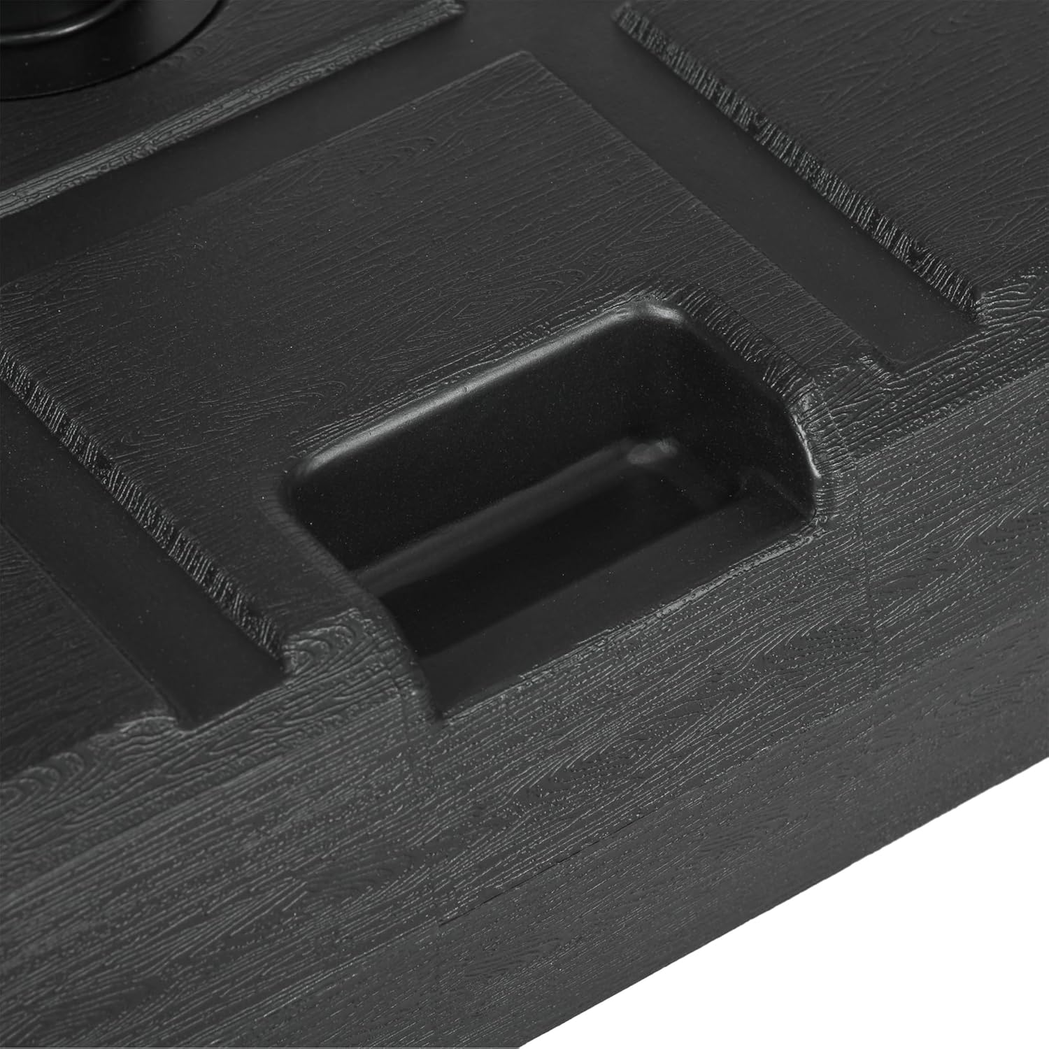 Outsunny 88 lbs. Fillable Umbrella Base with Steel Umbrella Holder for 1.5", or 1.9" Umbrella Poles, Square & Reversible Heavy Duty Market Umbrella Stand, Black