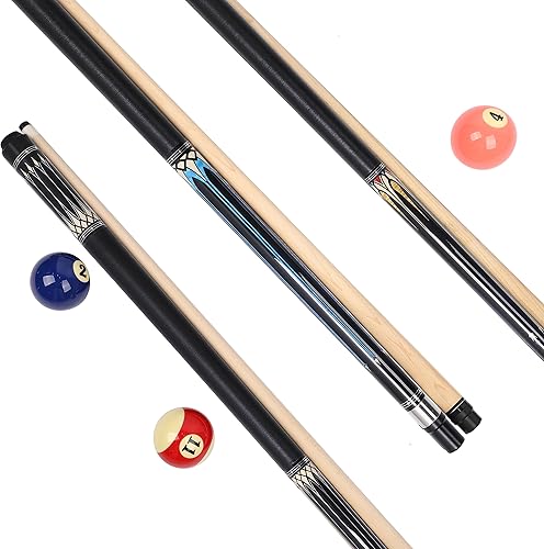 Miniatura 5 de CUEELF Billairds taco de billar, palo de billar de 58 pulgadas, palo de billar de arce, palos de mesa de billar de 19.5 oz20 onzas