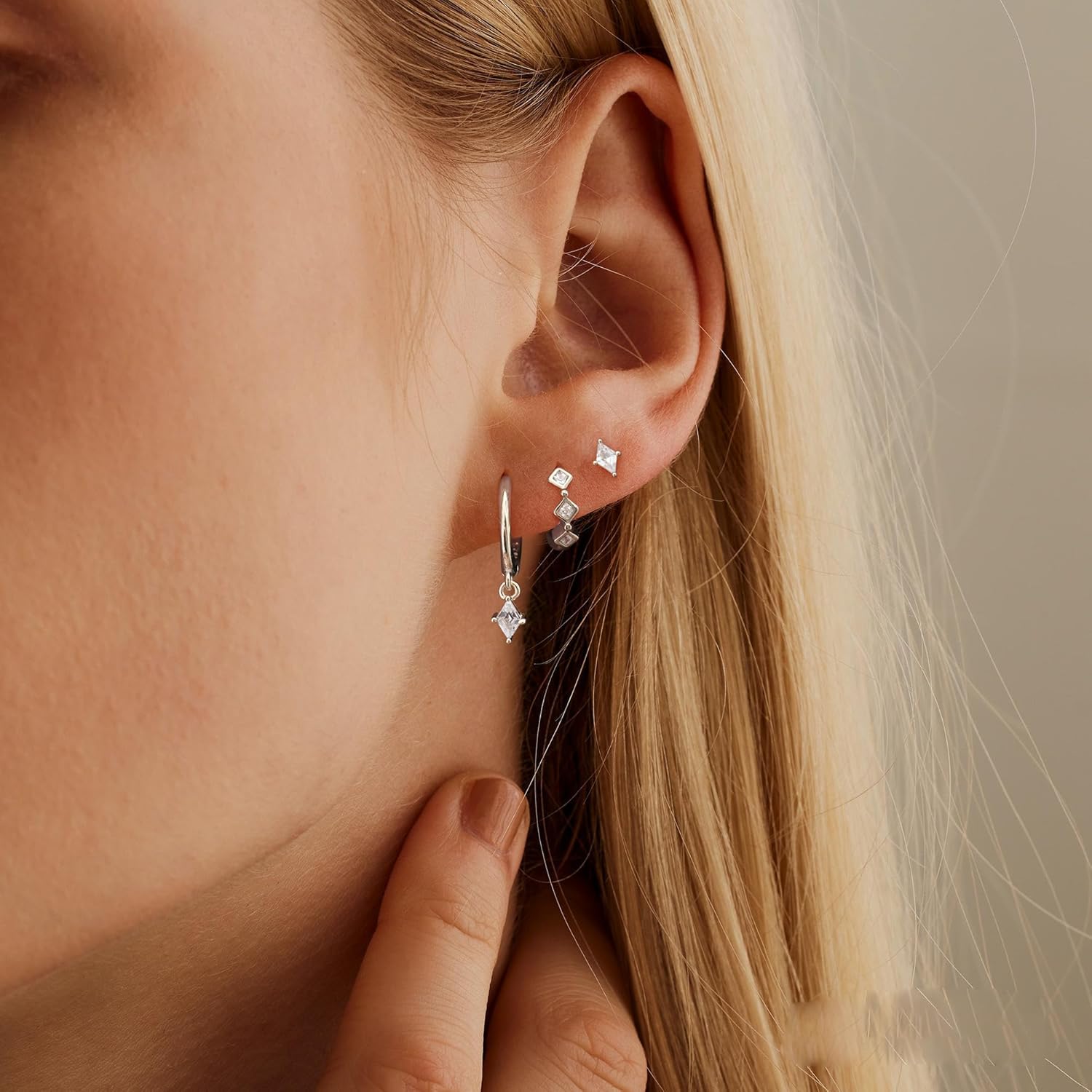 Gold Hoop Earrings for Women, Small 14K Gold Plated Huggie Hoop Earrings Dainty Earring Stacks Hypoallergenic Simple Cartilage Earring Sets for Multiple Piercing Jewelry - Image 3