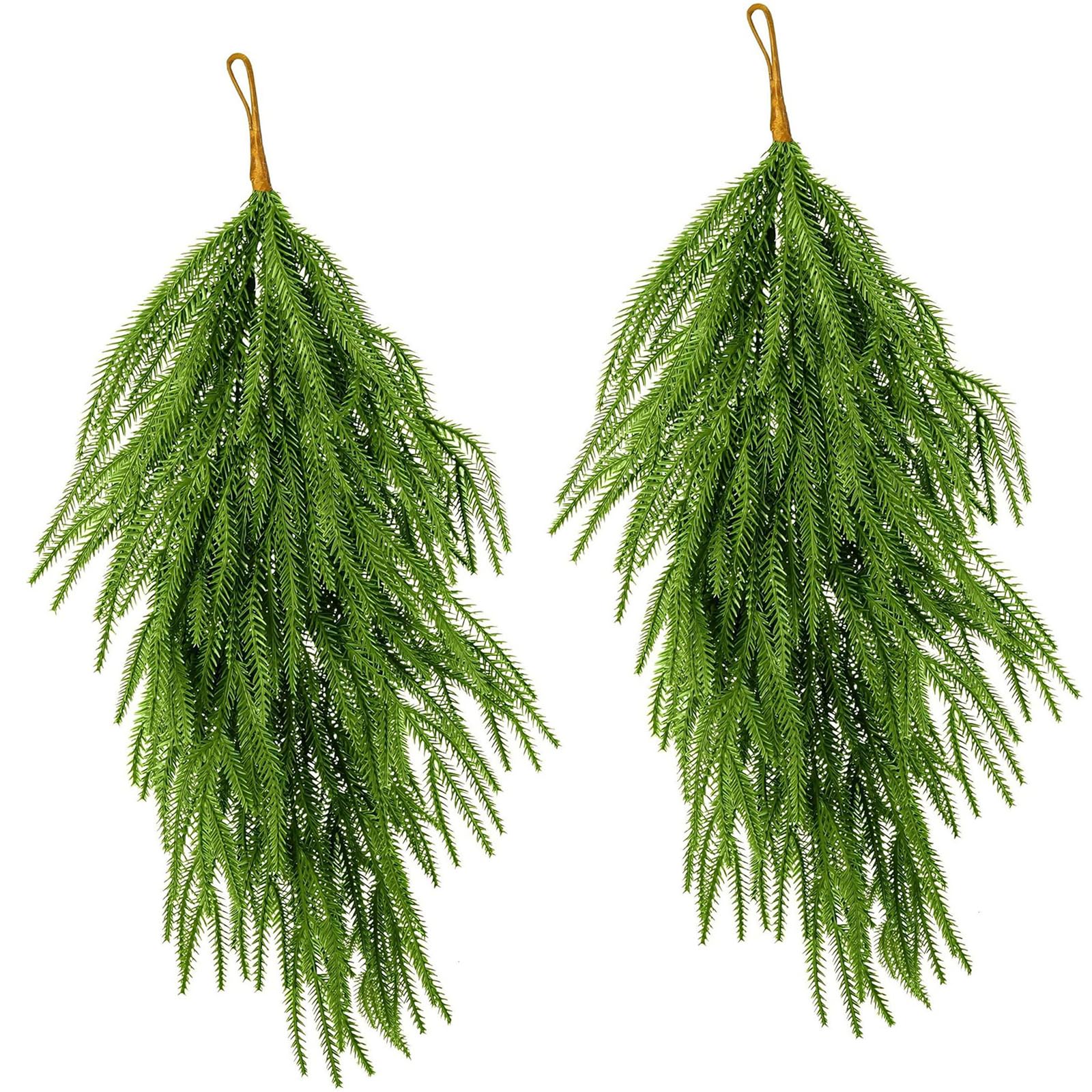 Lerpwige Weather Resistant Christmas Hanging Garland Stretchable Greeneries Wreath For Indoor Outdoor Seasonal Display Christmas Greenery Background Decoration