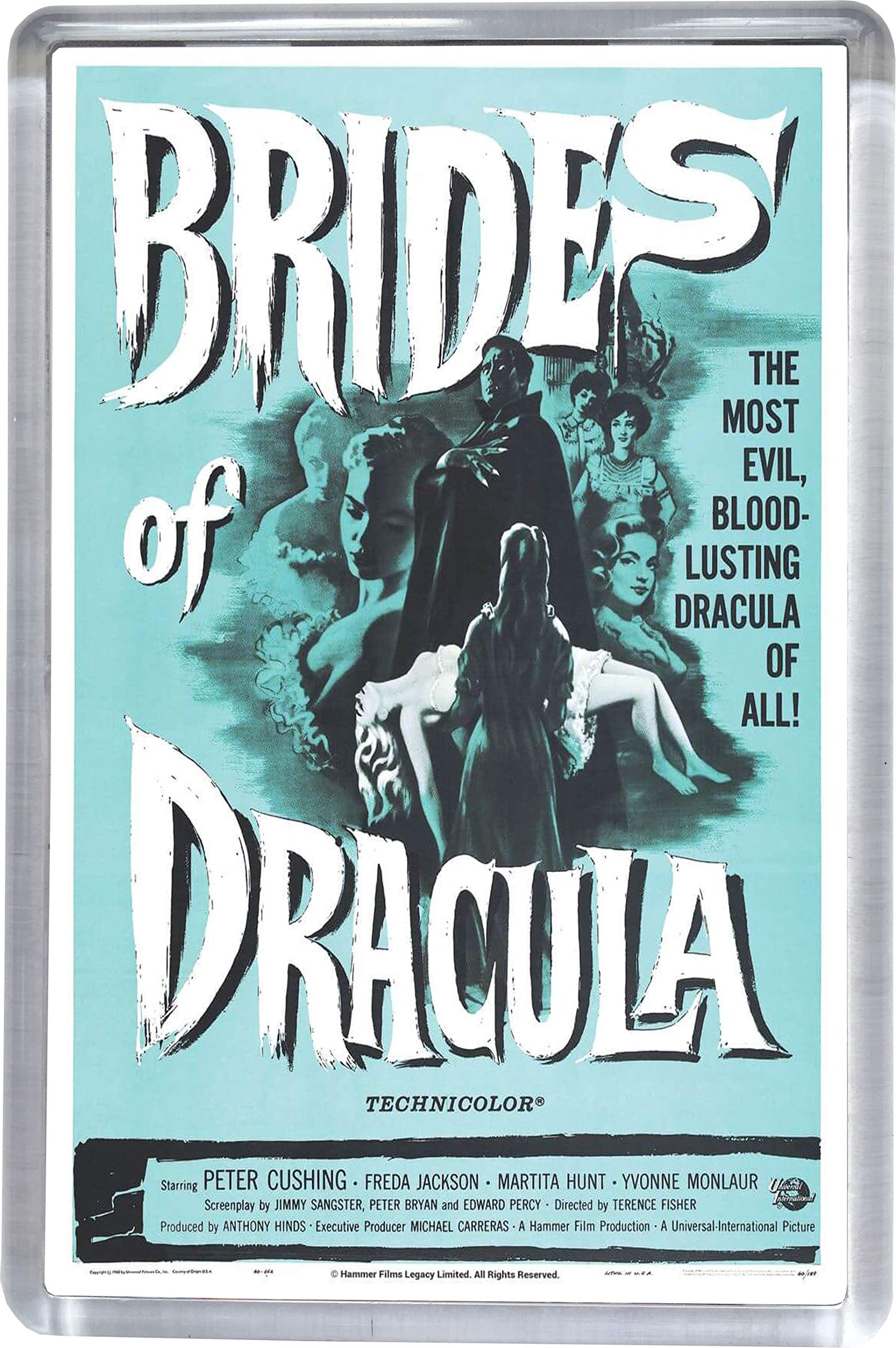 Super Universe Hammer Horror Brides Of Dracula Movie Poster Fridge Magnet 5 X 7.5 Cm