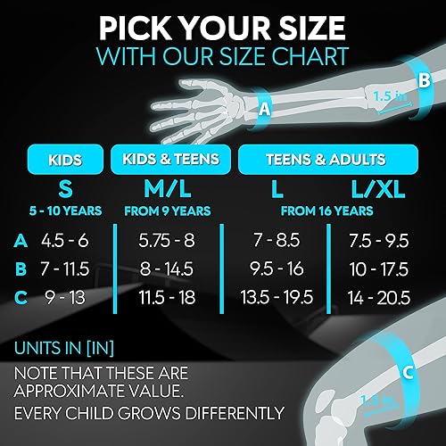 Miniatura 6 de SKATEWIZ Juego de almohadillas de protección para patineta para niños - Smash - Almohadillas para patines 6 piezas - Coderas Roller Derby y