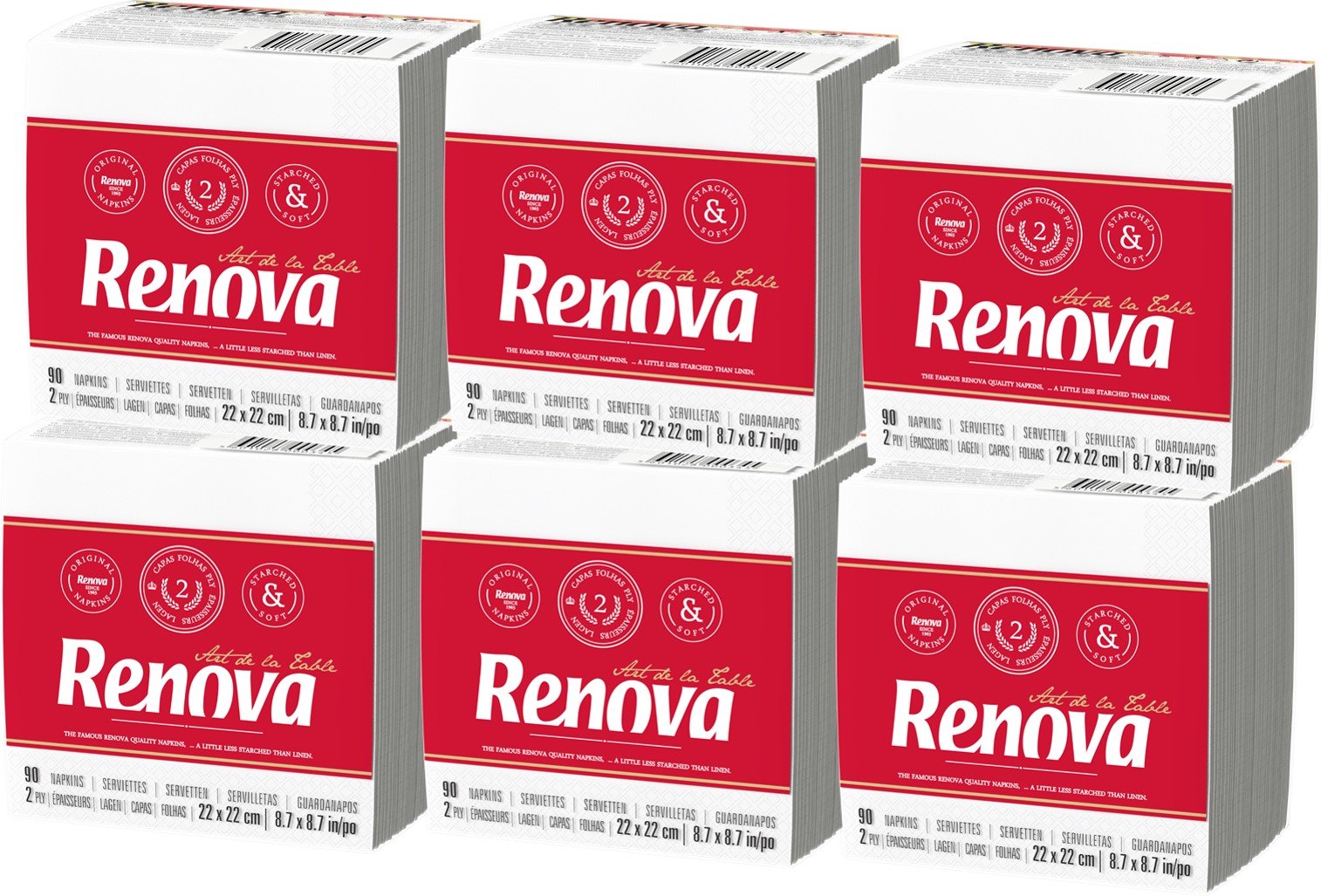 RenovaNapkins, 3 x 6 units (1620 napkins)