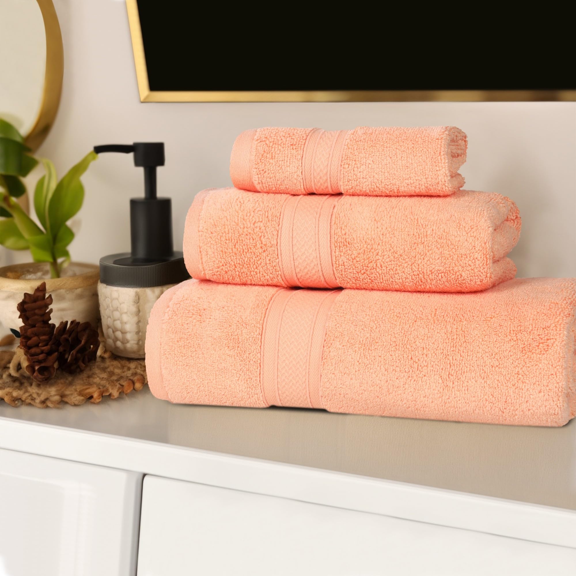 Serviettes en coton anti humidité et rugosité Superior lot de 3 douche spa