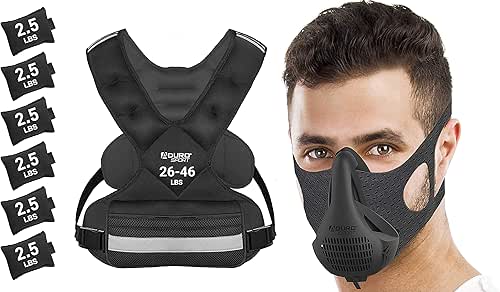 Aduro Sport Adjustable Weighted Vest Workout Equipment, 26-46lbs Body Weight