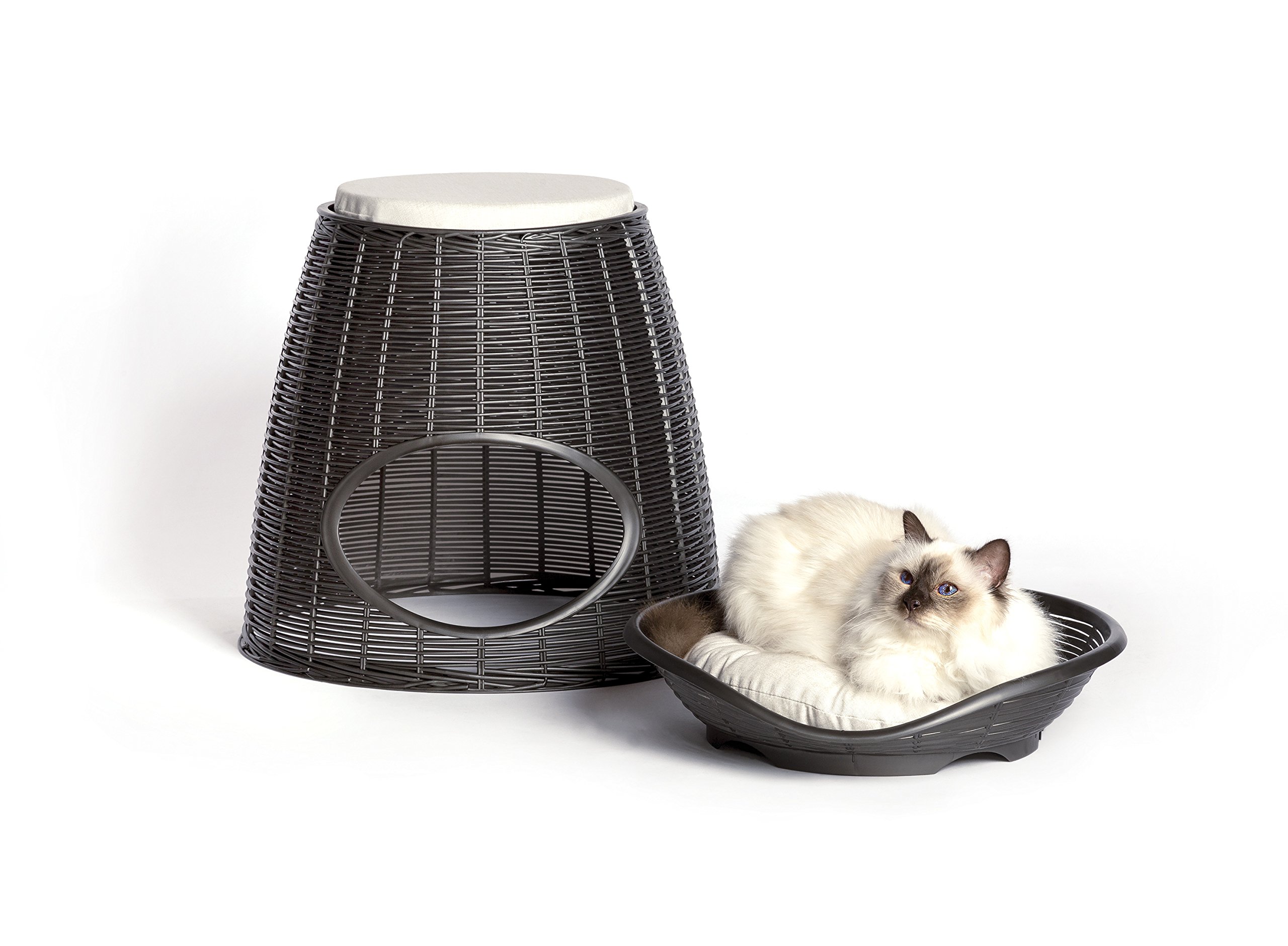 Bama Pet Pasha Niche pour Animal Domestique Gris anti-stress et solide
