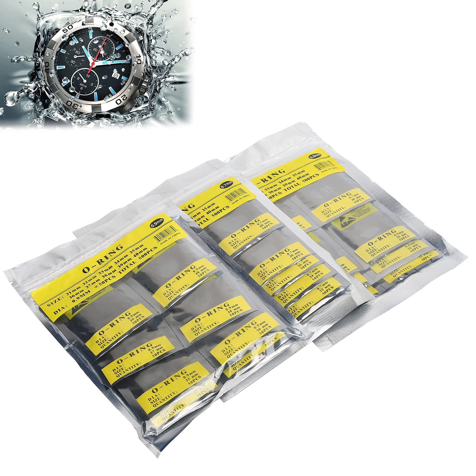 Set di guarnizioni in gomma O-Ring per orologio professionale O-Ring Watch Back Seal Guarnizione posteriore Set di accessori di ricambio