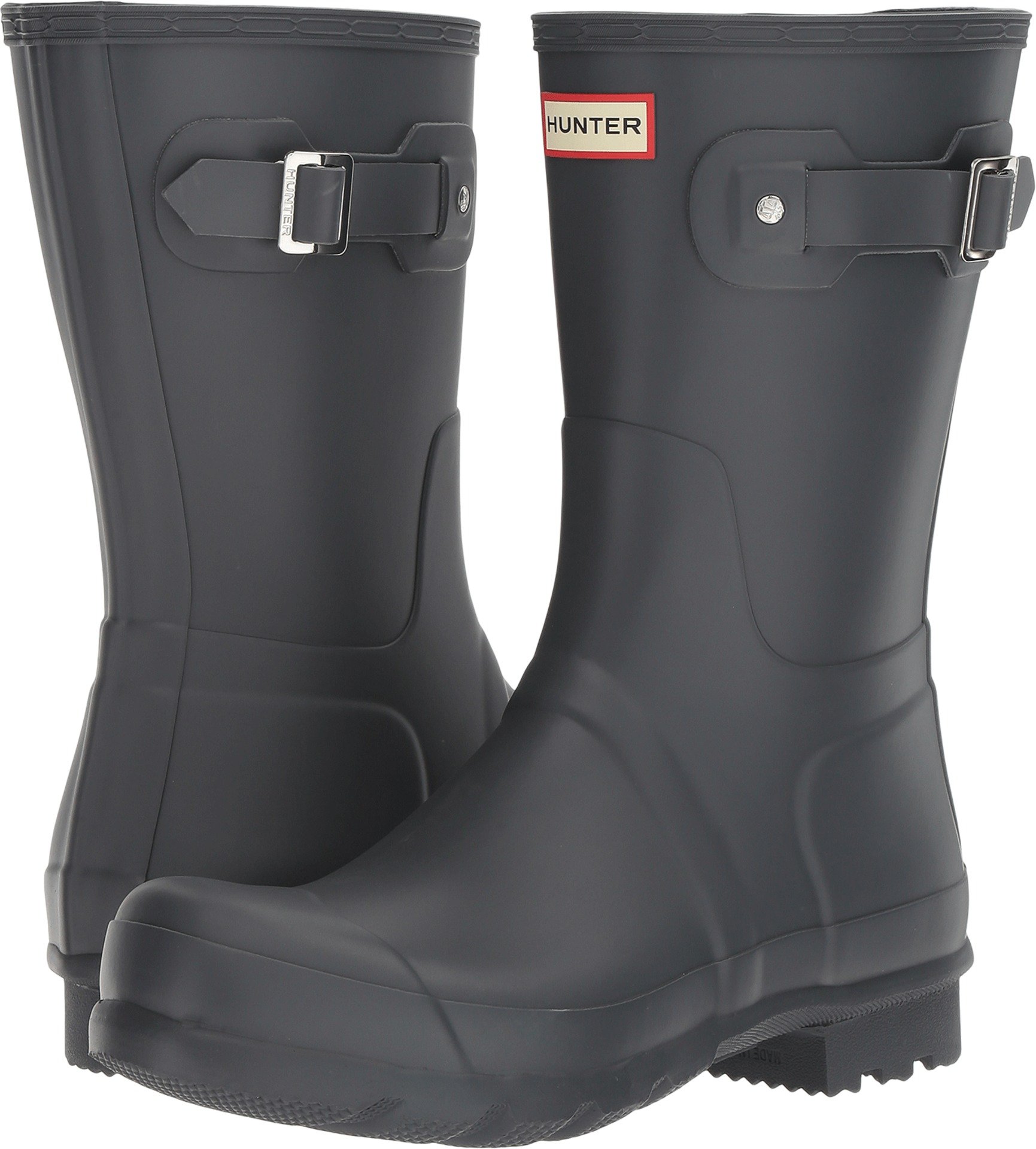【極美品・試着のみ】HUNTER ショートレインブーツ グレー UK4 23cm 極美品・試着のみ】HUNTER ショートレインブーツ グレー UK4 23cm