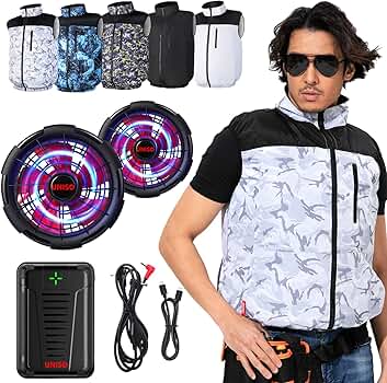 Amazon.co.jp: [UNISO] 新モデルファン付きベスト空調作業服 ファン