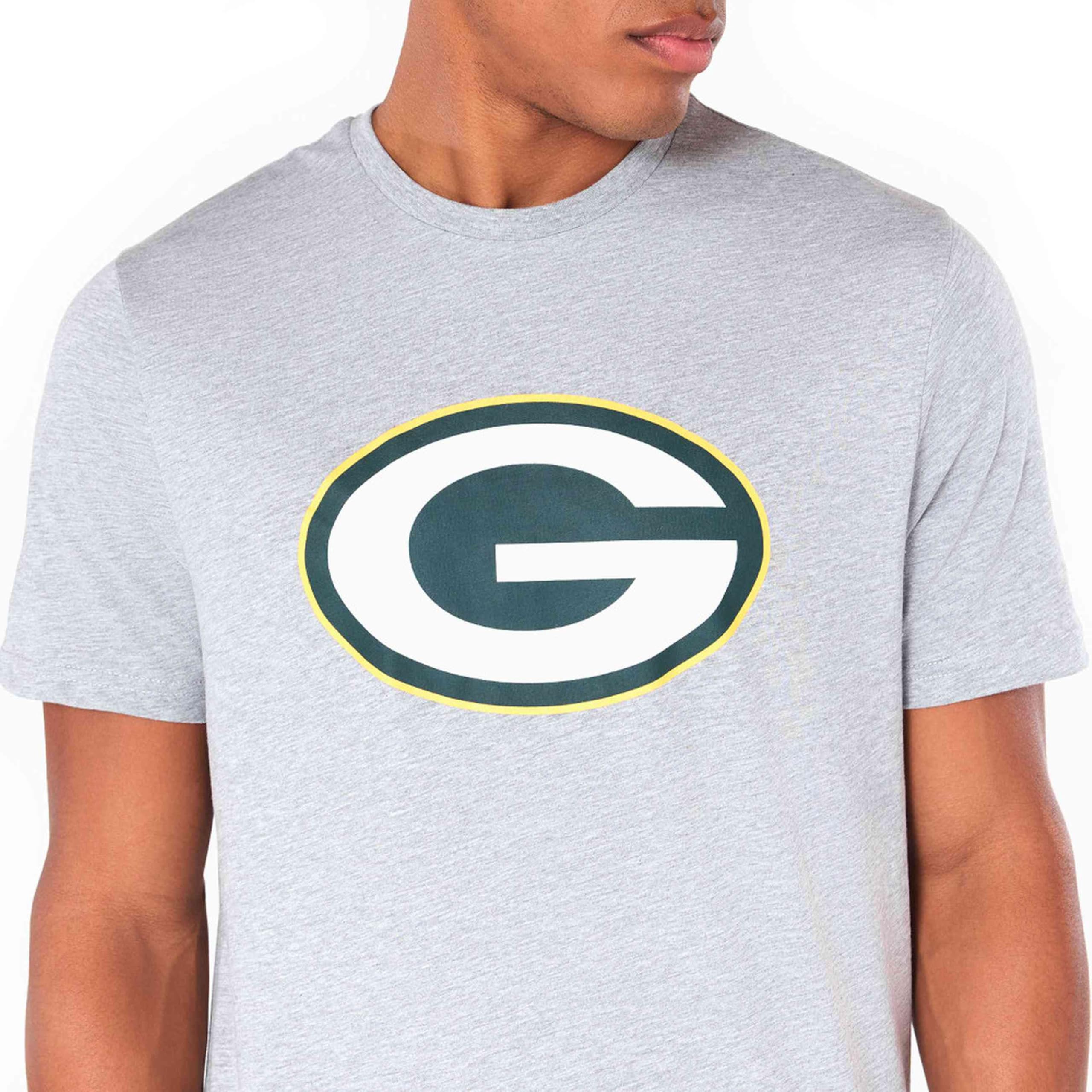 New Era Green Bay Packers NFL Team Logo Grey T-Shirt