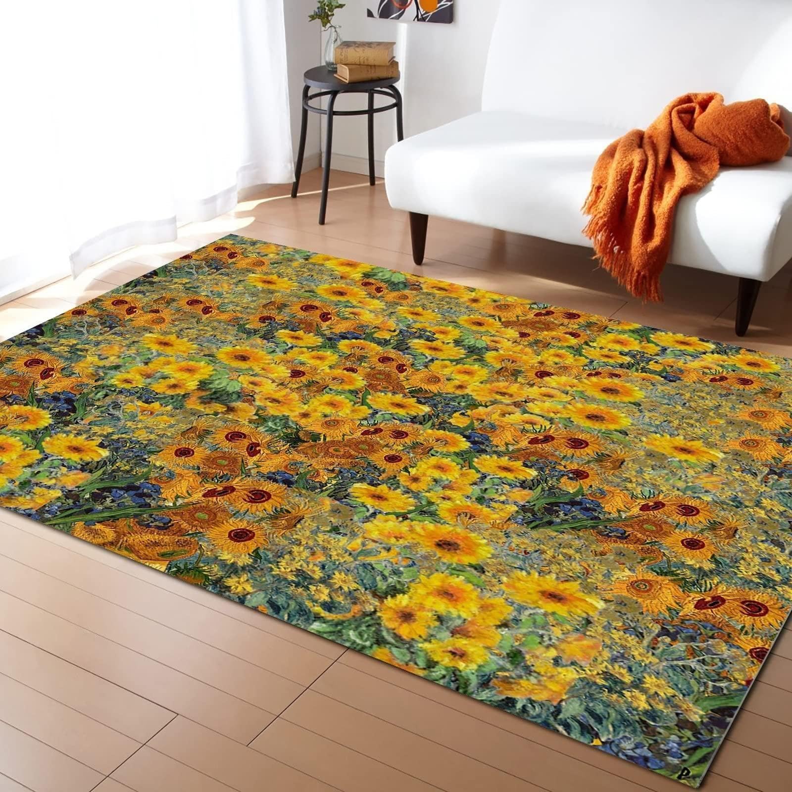 Tapis de sol tournesol doré antidérapant et lavable fini les entrées tristes